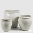 edg enzo de gasperi set 3 pz vaso glaze bombato h 65 cm h 50 cm h 40 cm white waterproof ean 8059824462985