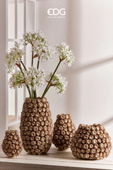 edg enzo de gasperi vaso ricciomare h 25 cm d 19 cm ceramica waterproof sand ean 8059824329325