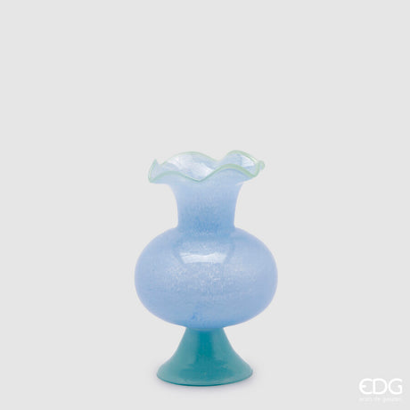 edg enzo de gasperi edg enzo de gasperi vaso tulipano con piede h 25 cm d 175 cm turquoise ean 8059824334855