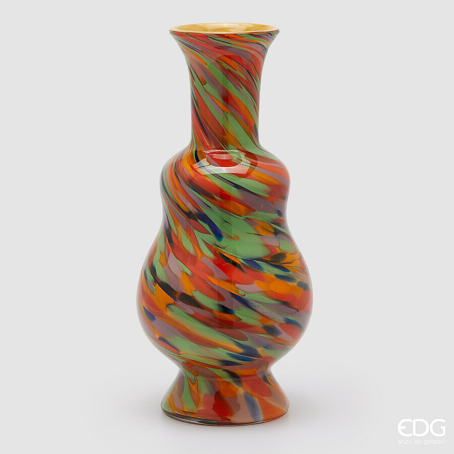 edg enzo de gasperi edg enzo de gasperi vaso macula bottiglia h 465 cm d 215 cm vetro orange mix ean 8059824485090