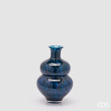 edg enzo de gasperi edg enzo de gasperi vaso macula bottiglia h 27 cm d 18 cm vetro blue ean 8059824485151