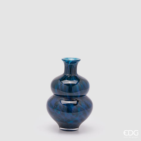 edg enzo de gasperi edg enzo de gasperi vaso macula bottiglia h 27 cm d 18 cm vetro blue ean 8059824485151