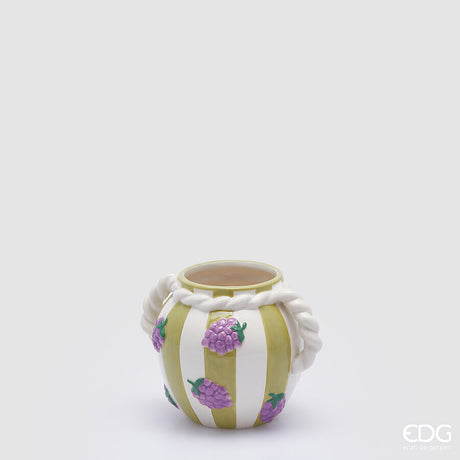 edg enzo de gasperi edg enzo de gasperi vaso lamponi h 13 d 14 cm ceramica green mix ean 8059824462299