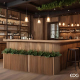 edg enzo de gasperi edg enzo de gasperi vaso listelli rettangolare legno di acacia grey h 50 x 86 x 33 cm ean 8059824484697