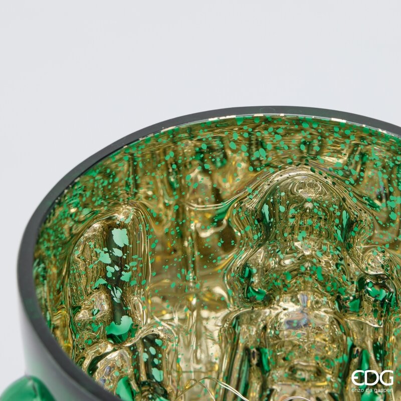 EDG Enzo De Gasperi Jarrón Soldatino Cilindro Green H25 Ø15 cm – Decoración Navideña
