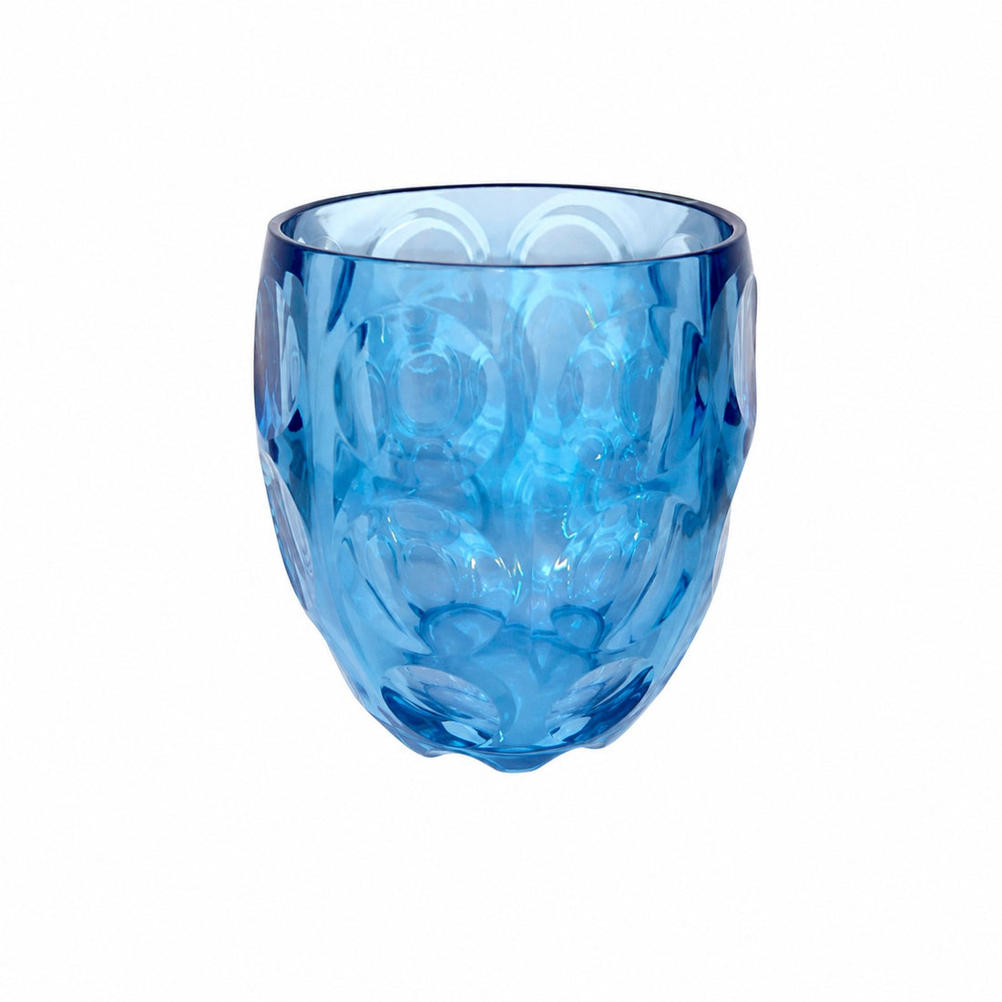 GUZZINI Vaso Bajo Bubbles Azul – Vaso en Plástico Coloreado Diseño Moderno