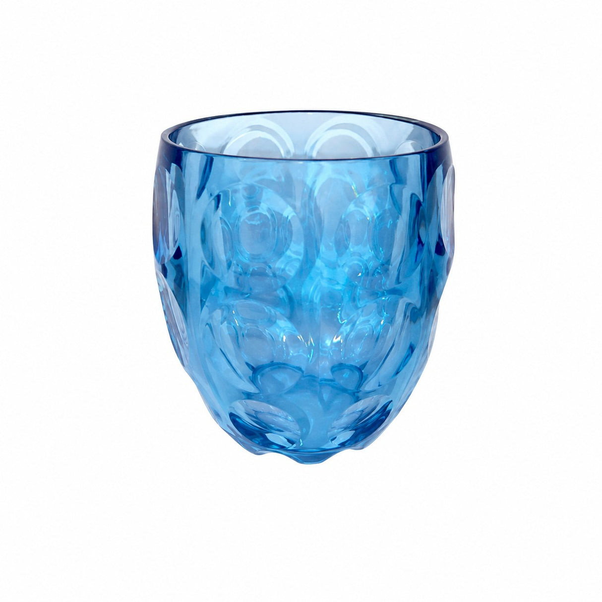 GUZZINI Vaso Bajo Bubbles Azul – Vaso en Plástico Coloreado Diseño Moderno
