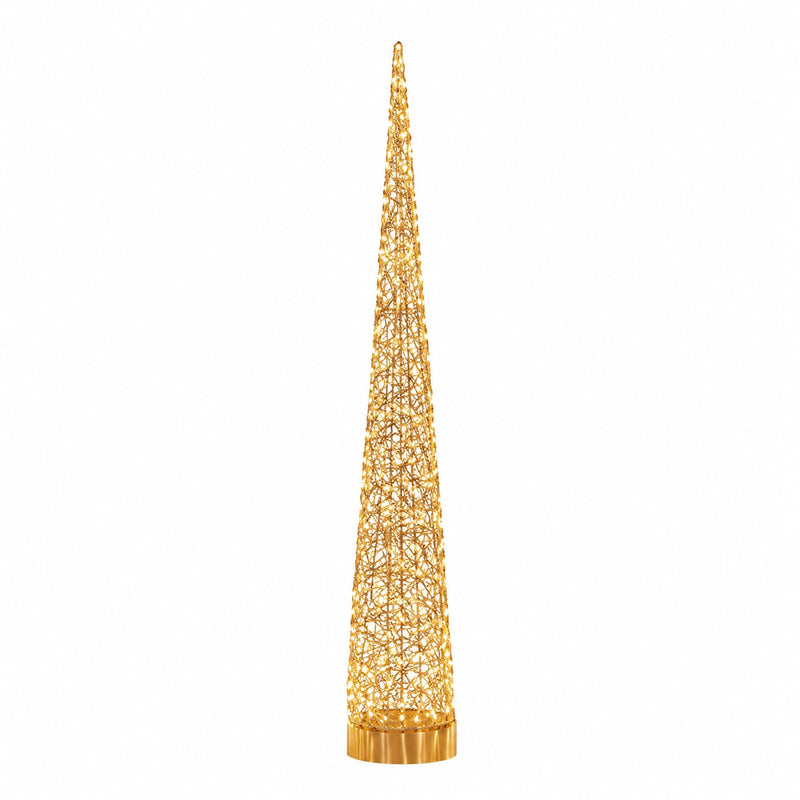 Ad Trend Árbol de Navidad en hierro y PE oro con 600 LED H 150cm