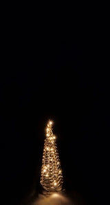 Ad Trend Albero di Natale Oro 20 LED H 40 Cm Luce calda