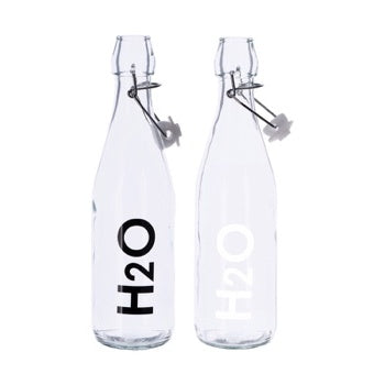 Ad Trend Bottiglia per Acqua H2O in Vetro con Tappo Ermetico Assortita 500 ml H20 cm 1 Pz – Accessorio per la Tavola e la Cucina