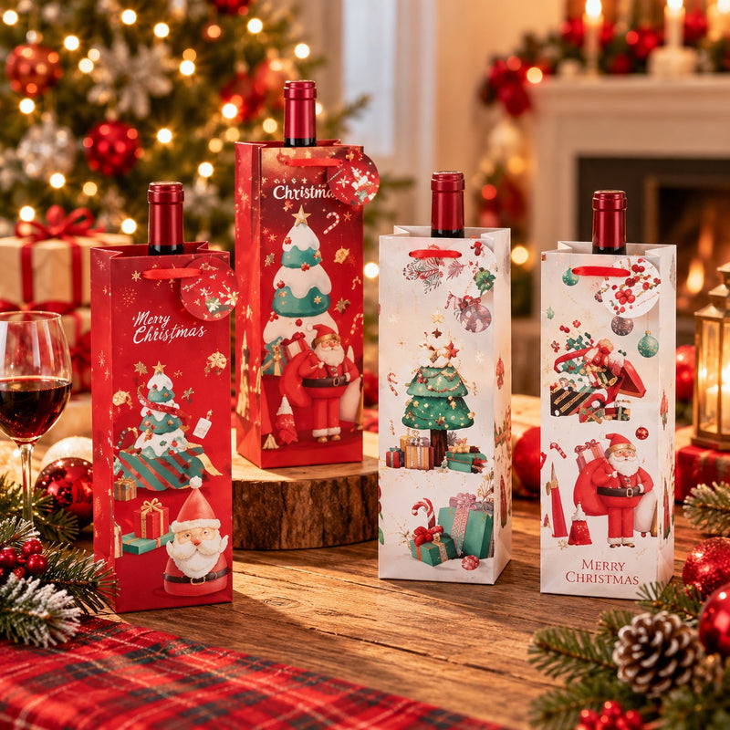 Bolsa Portabotellas Ad Trend en Papel Surtida 12x9xH36 cm 1 Ud – Embalaje Regalo Navidad