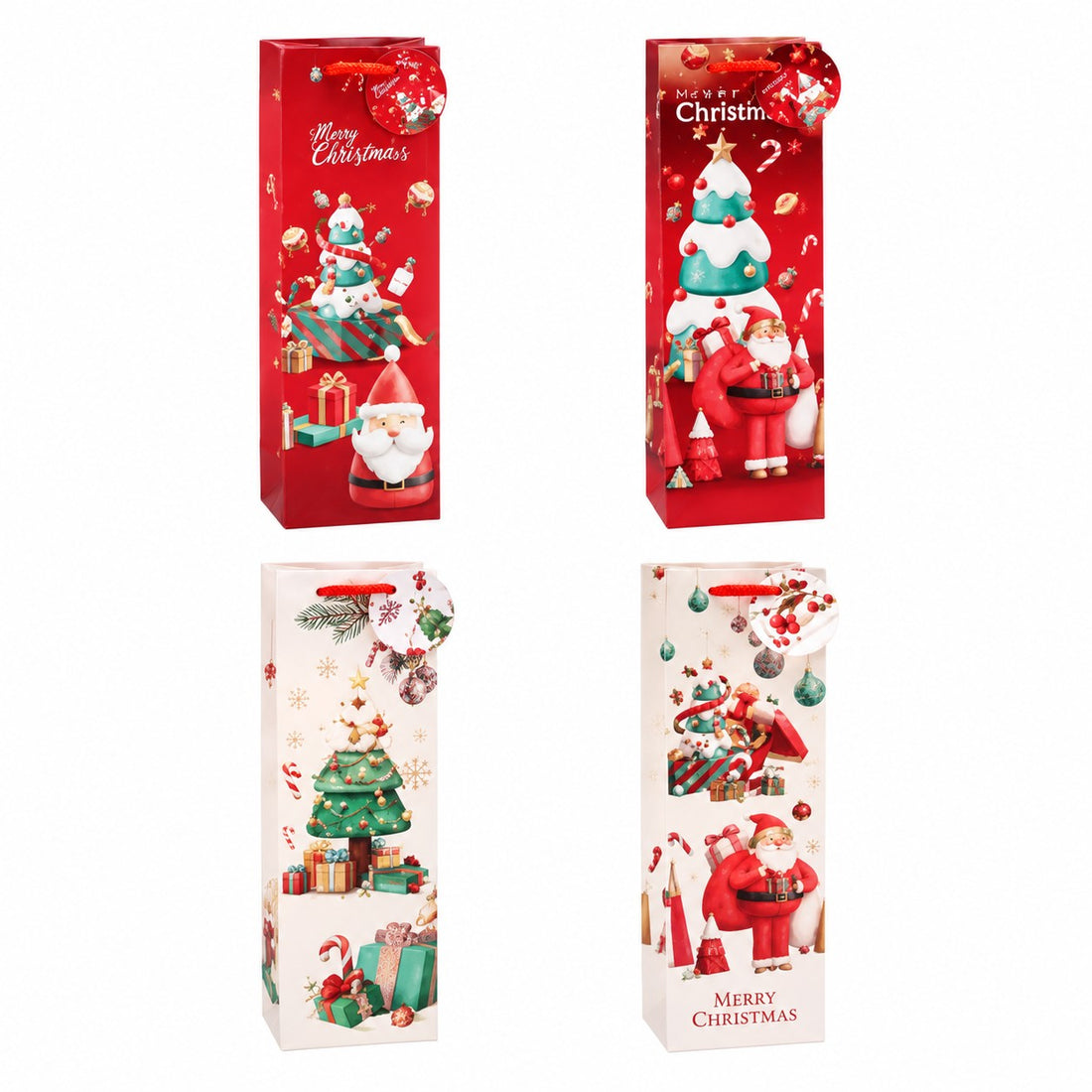 Bolsa Portabotellas Ad Trend en Papel Surtida 12x9xH36 cm 1 Ud – Embalaje Regalo Navidad
