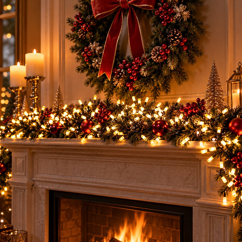 Ad Trend Cadena Luminosa 750 LED Blanco Cálido Exterior con Temporizador y Controlador 14,98 m – Luces de Navidad