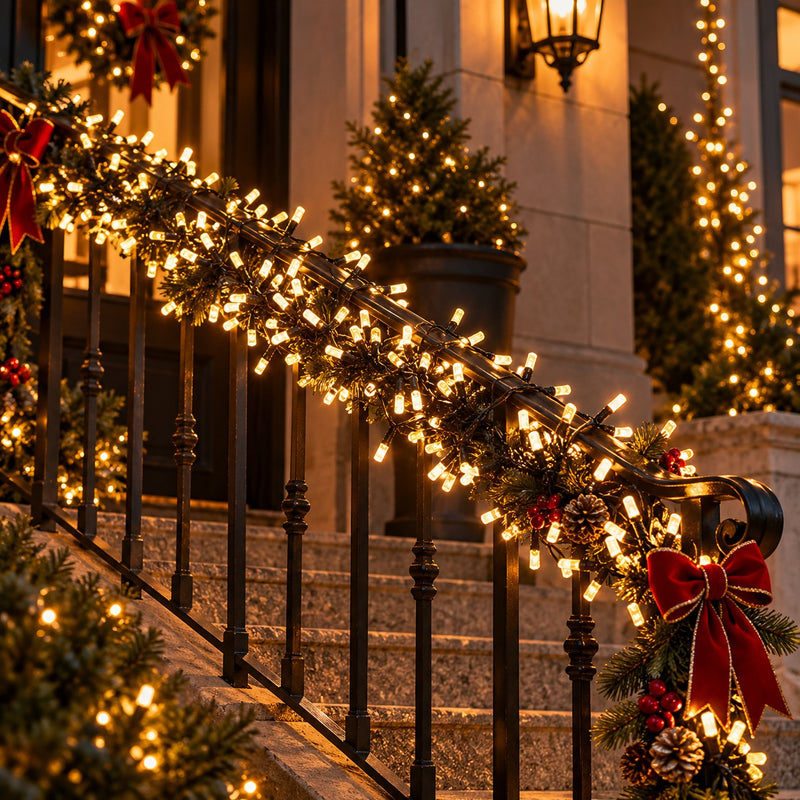 Ad Trend Cadena Luminosa 1000 LED Blanco Cálido para Exterior con Temporizador y Controlador 19,98 m – Luces de Navidad