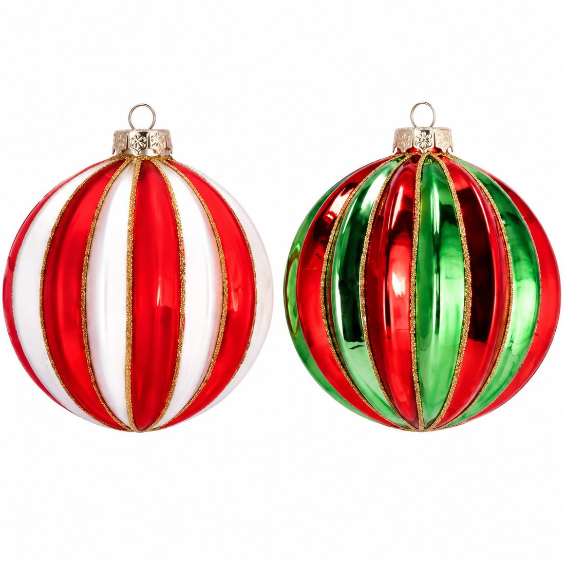 Ad Trend Bola de Navidad en Vidrio Bicolor Ø10 cm Surtida 1 Ud – Adorno Navideño