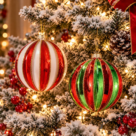Ad Trend Bola de Navidad en Vidrio Bicolor Ø10 cm Surtida 1 Ud – Adorno Navideño