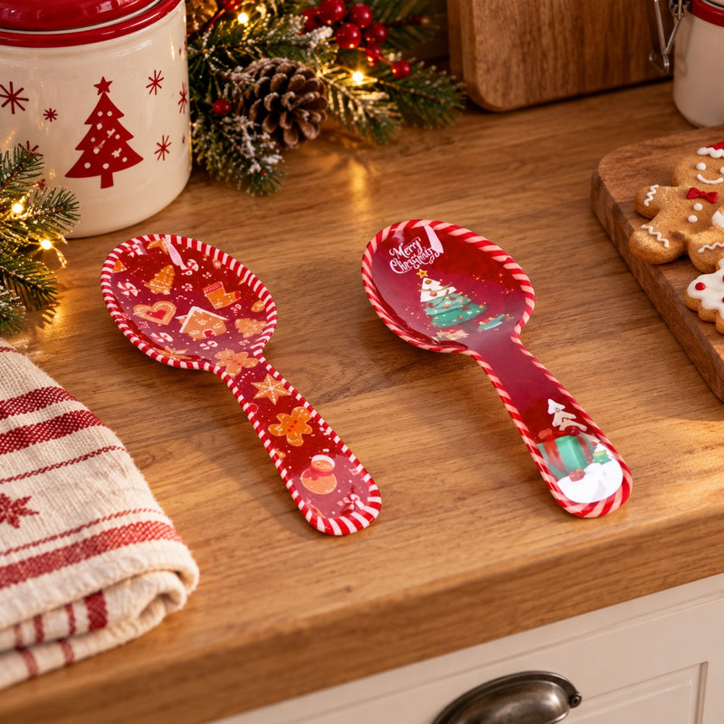 Ad Trend Soporte para Cucharas Navideño en Melamina Surtido 10x28xH3 cm 1 Ud – Accesorio de Cocina Navideño