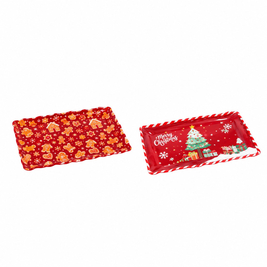 Ad Trend Bandeja Rectangular Navideña en Melamina Surtida 30x21 cm 1 Ud – Accesorio de Mesa Navideño