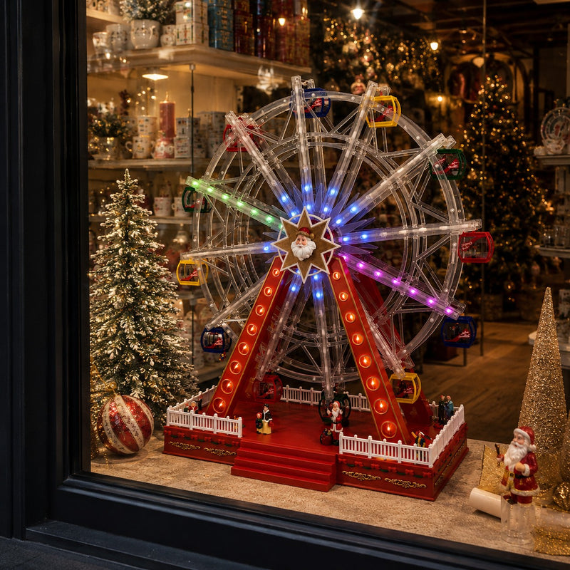 Ad Trend Carrusel Navideño con 100 Led 57 x 25 Cm H 64 Cm Rojo
