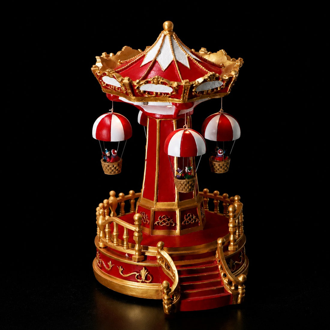 Ad Trend Carrusel Navideño con 12 LED 22 x 18 cm H 30 cm Multicolor