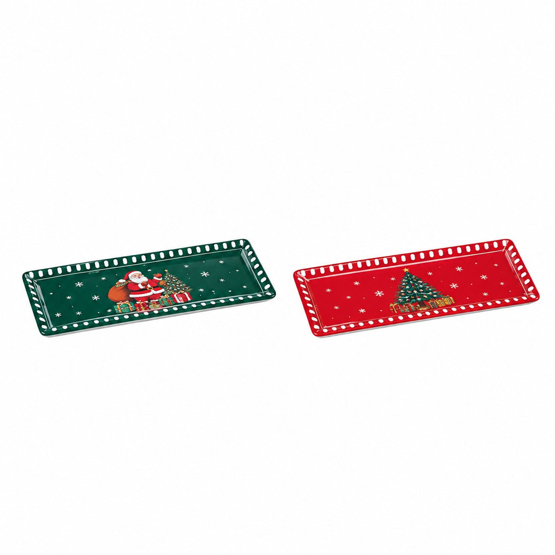 Ad Trend Vassoio Rettangolare Natalizio in Melamina Assortito 27x11xH2 cm 1 Pz – Accessorio Tavola di Natale