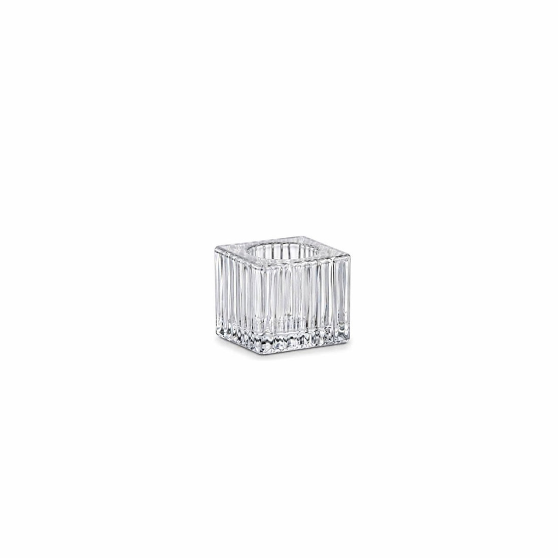 Ad Trend Portavelas en Vidrio 4 x 4 cm H 4 cm – Ideal como Recordatorio y Eventos