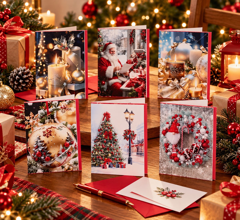 Ad Trend Tarjeta de Felicitación Navideña con Sobre Surtida 12x17 cm 1 Ud – Tarjeta Regalo de Navidad