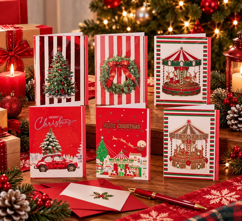 Ad Trend Tarjeta de Felicitación Navideña con Sobre Surtido 12x17 cm 1 Ud – Tarjeta de Regalo de Navidad
