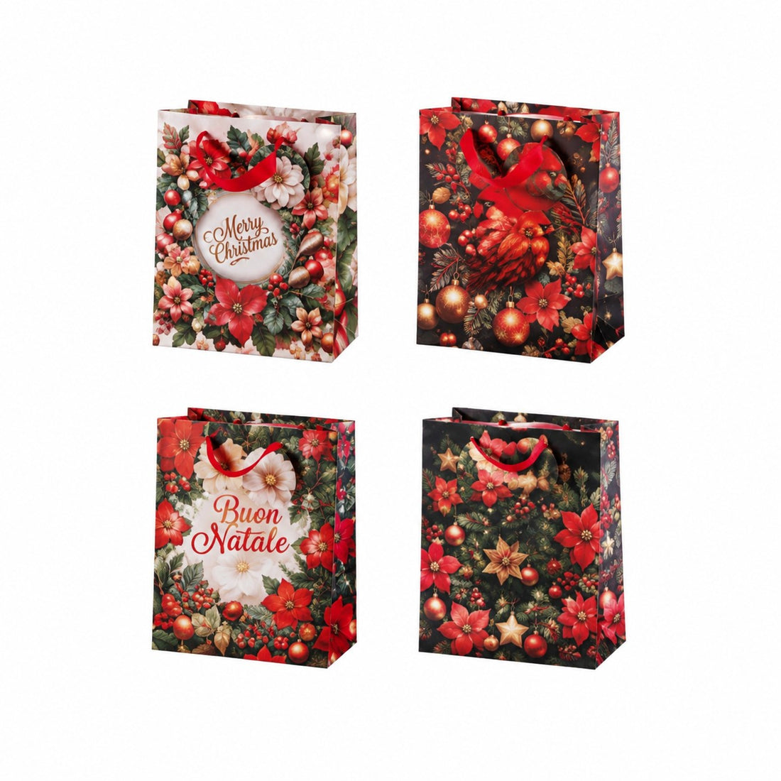 Ad Trend Bolsa para Regalos Navideña en Papel Surtida 18x10xH23 cm 1 Ud – Bolsita para Empaques de Regalos Navideños