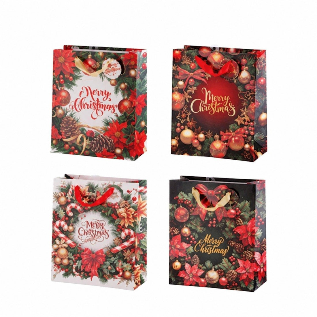 Bolsa de Regalo Navideña Ad Trend en Papel Surtido 26x12xH32 cm 1 Ud. – Bolsita para Embalajes de Regalo de Navidad