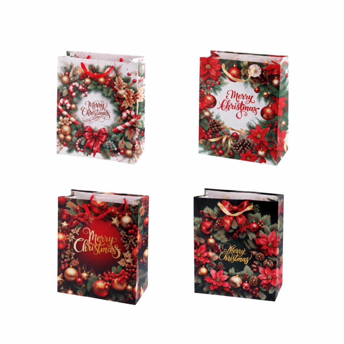 Bolsa de Regalo Navideña Ad Trend en Papel Surtida 41x21xH50 cm 1 Ud – Bolsita para Envases de Regalo de Navidad