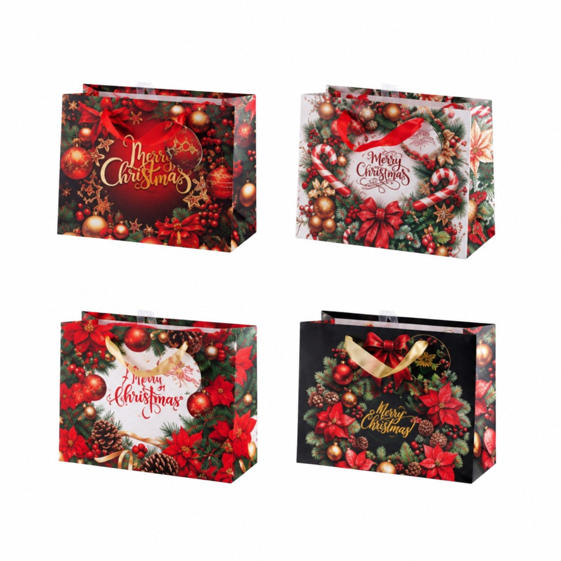 Bolsa de Regalo Navideña Ad Trend en Papel Surtido 23x10xH18 cm 1 Ud – Bolsita para Empaques de Regalos Navideños