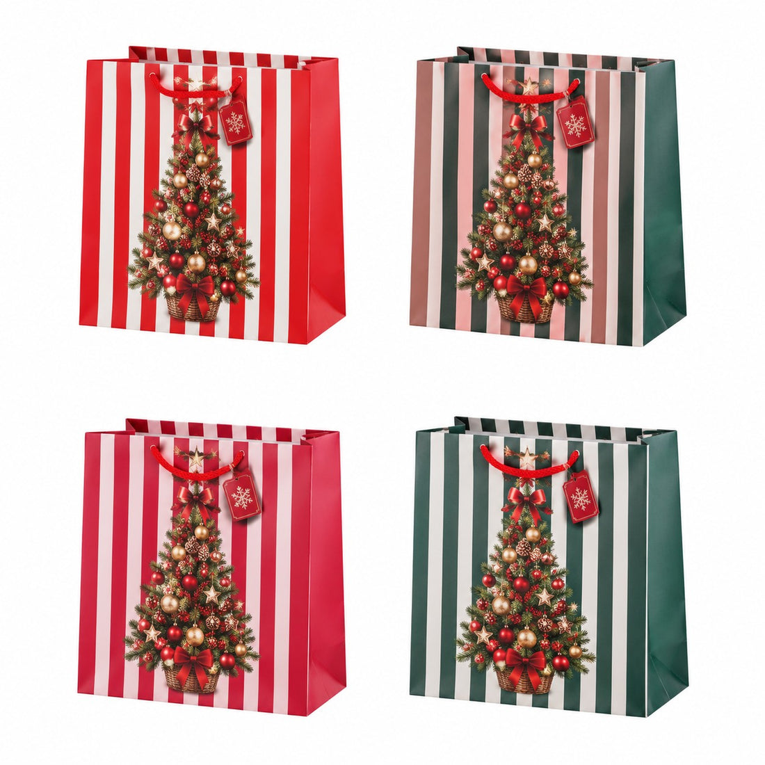 Bolsa de Regalo Navideña Ad Trend en Papel Surtida 18x10xH23 cm 1 Ud – Bolsita para Confecci­ones de Regalo Navideño