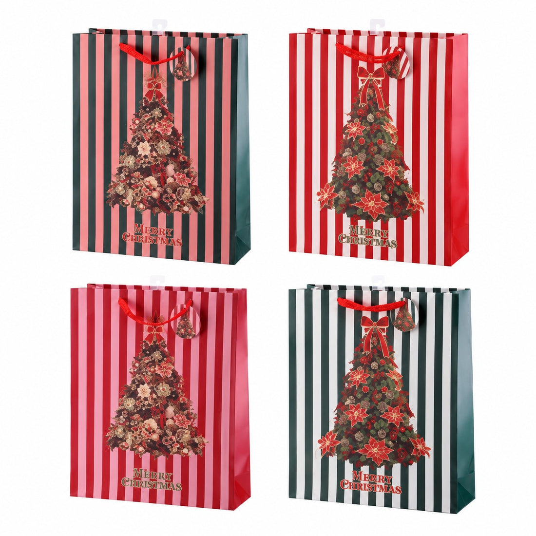 Ad Trend Bolsa de Regalo Navideña en Papel Surtida 33x10xH46 cm 1 Ud – Bolsita para Embalajes de Regalo de Navidad