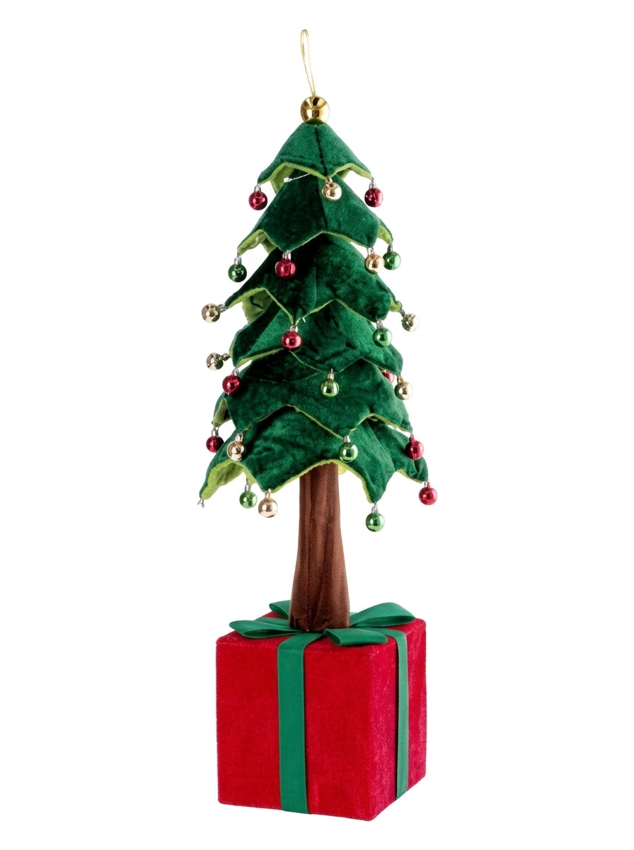 Árbol de Navidad Decorativo Ad Trend con Paquete Regalo Verde y Rojo 50x50xH150 cm – Decoración Navideña para la Casa