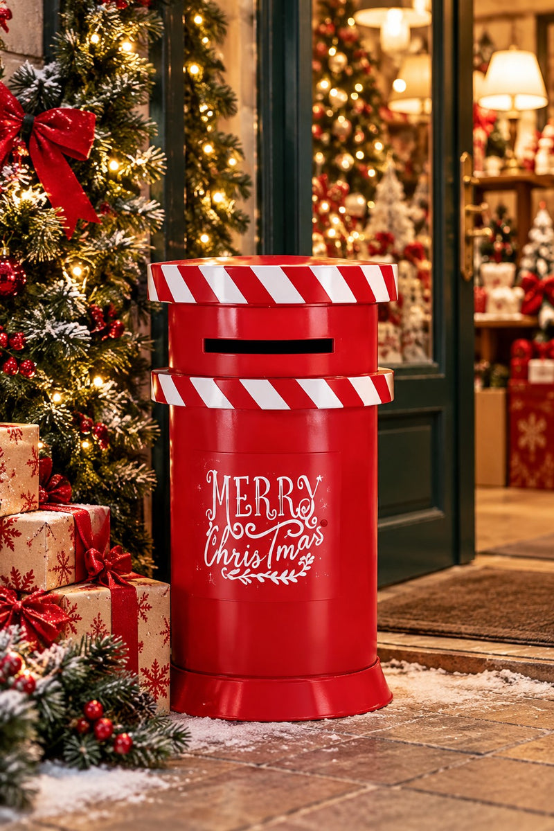 Ad Trend Cassetta Postale Natalizia Decorativa in Ferro 26x48 cm – Decorazione di Natale per la Casa e Allestimenti Natalizi