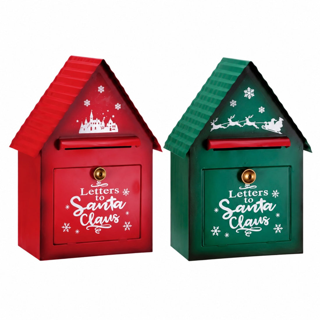 Ad Trend Cassetta Natalizia Decorativa Ass. 1  Pz in Ferro 30x18xH44 cm – Decorazione di Natale per la Casa e Allestimenti Natalizi