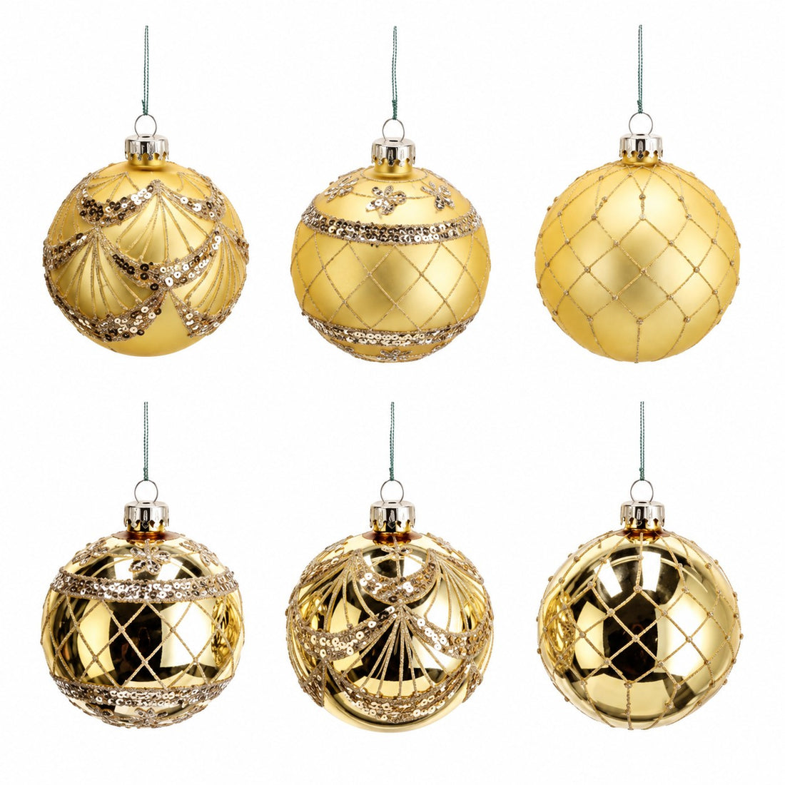 Ad Trend Bola de Navidad en Vidrio Oro Surtida Ø8 cm 1 Ud – Adorno Decorativo para Árbol de Navidad