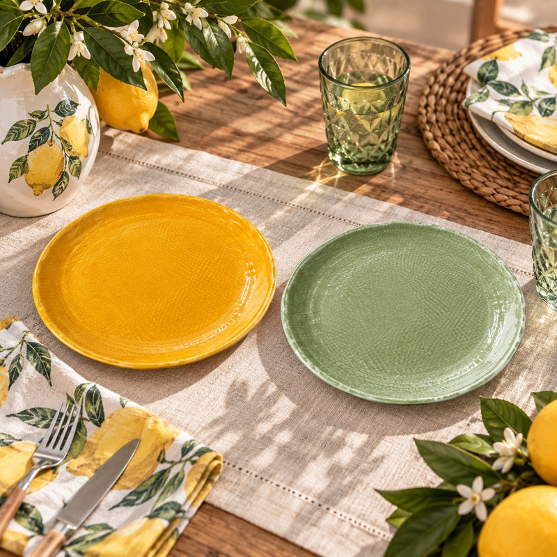 Ad Trend Piatto Piano Zesty in Melamina Ø28xH3 cm – 1 Pezzo Assortito
