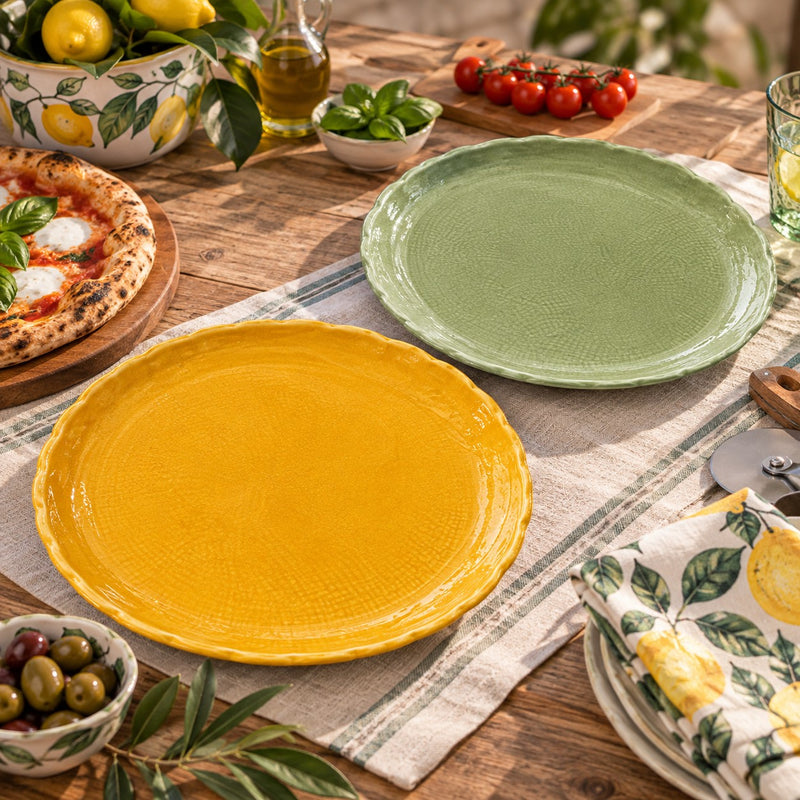 Ad Trend Piatto Pizza Zesty in Melamina Ø33xH2 cm – 1 Pezzo Assortito