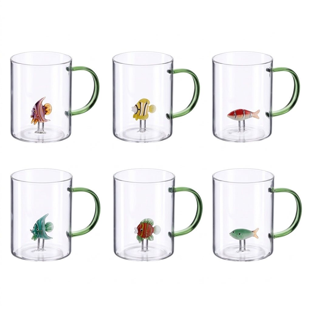 Ad Trend Tazza Mug in Vetro con Figura 3D Assortita 420 ml 1 Pz – Tazza Decorativa per Tè e Bevande, Accessorio per la Tavola