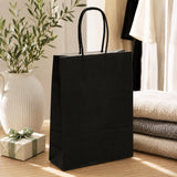 Bolsa de Compras L'Arcolaio Kraft Negro Regalos Navideños 18x7x24 cm Cf 10 pz