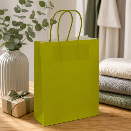 La Arcolaio Bolsa Kraft Lima Regalos Navideños 18x7x24 cm Caja 10 pz