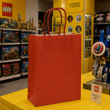 La Canasta Shopper Kraft Roja Regalos Navideños 22X10X29 Caja 10 Pz