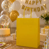 Bolsa Kraft Amarilla L'Arcolaio Regalos Navideños 22X10X29 Caja 10 Pz