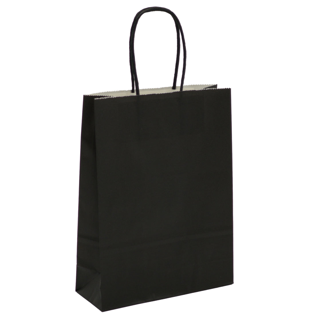 Bolsa Shopper Kraft Negra Regalos Navideños L'Arcolaio 26x11x34 Cm Paq 10 Uds