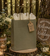 L'Arcolaio Shopper Kraft Verde Regali Natalizi 45X15X50 Cm Cf 10 Pz