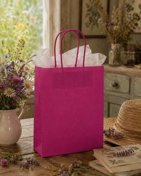 La Bolsa L'Arcolaio Kraft Fucsia 54X14X45 Cm Regalos Navideños Caja 10 Pz