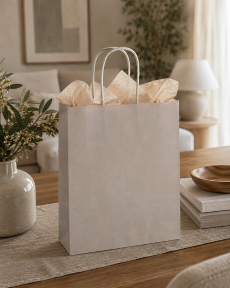 L'Arcolaio Shopper Kraft Tortora Regali Natalizi 54X14X45 Cm Cf 10 Pz