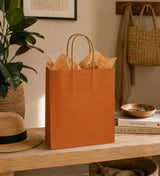 L'Arcolaio Shopper Kraft Ruggine Regali Natalizi 54X14X45 Cm Cf 10 Pz